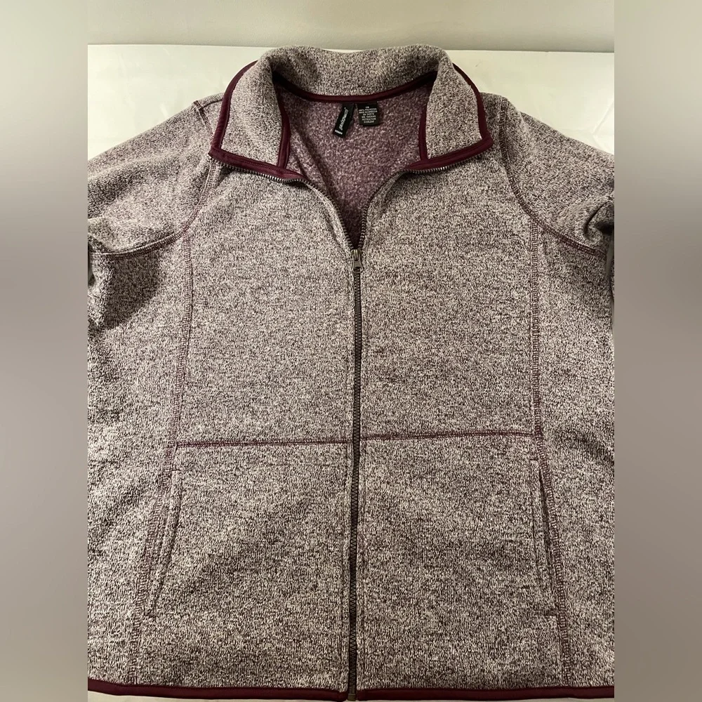 Jason Maxwell Full Zip Fleece Jacket with Pockets Purple Size 1X - Picture 6 of 16